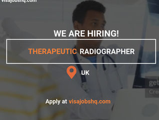 Therapeutic Radiographer needed in the UK Tier 2 Visa Sponsorship Available Apply Now
