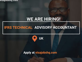 IFRS TECHNICAL ADVISORY ACCOUNTANT IN THE UK, VISA SPONSORSHIP WITH RELOCATION ASSISTANCE PROVIDED