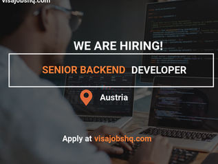Work in Austria as a Senior Backend Developer. Visa Sponsorship Available for International Applicants. Apply Today