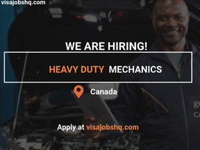 HIRING HEAVY DUTY MECHANICS, WORK VISA (LMIA) SPONSORSHIP TO CANADA IS AVAILABLE, APPLY NOW 
