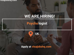 Psychologist - Relocate to the UK, Competitive Salary + Visa Sponsorship - Apply Now!