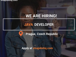 Java Developer Needed in Prague, with Relocation and Visa Sponsorship Provided, Apply Now