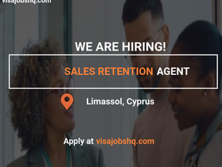 Sales Retention Agent Portuguese Relocation and Visa Sponsorship Available in Limassol Cyprus