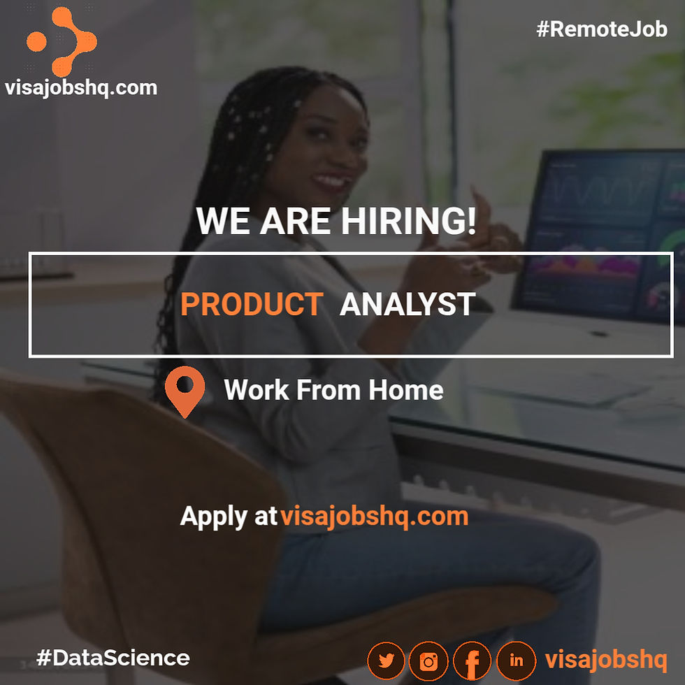 A Product Analyst is Needed, Work Remotely from Anywhere in the World