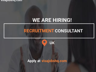 Recruitment Consultant job in the UK with work Visa Sponsorship for Overseas Applicants