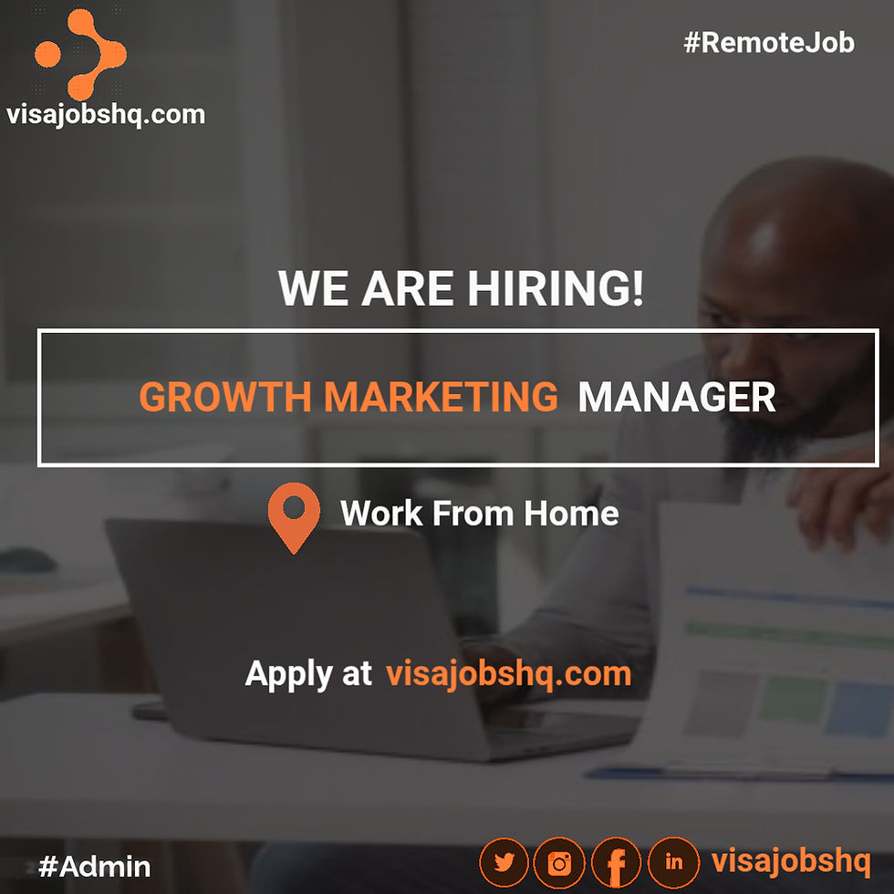 Growth Marketing Manager, Remote-First Culture – Work from anywhere; we measure outcomes, not hours