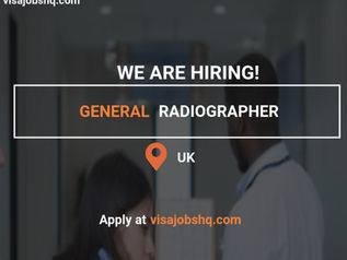 General Radiographer wanted in the UK Tier 2 Visa Sponsorship Available Apply Now