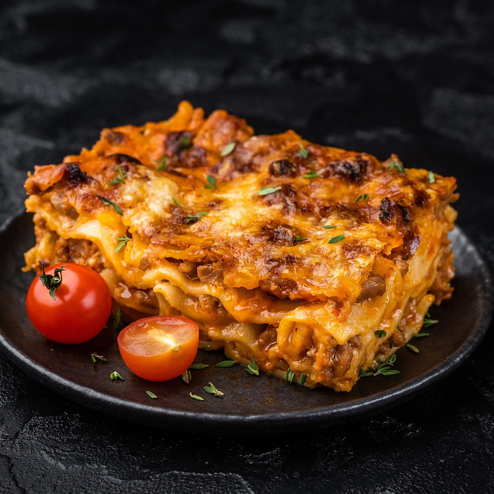 Authentic Lasagne al Forno Italian baked pasta recipe printable card