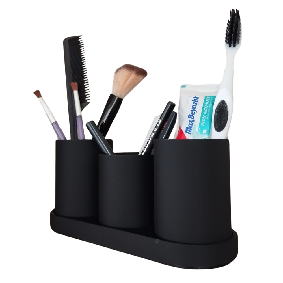 Küçük resim: 3D Runa Design Dekoratif Dayanıklı Zarif Çevreci Çok Amaçlı Diş Fırçası Seti 4 P