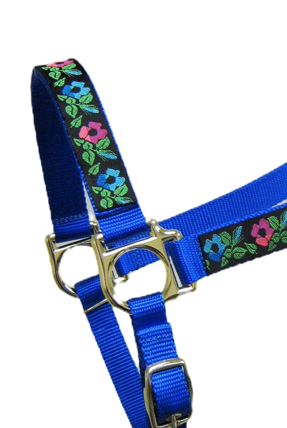 Thumbnail: Personalized Blue Flower Halter