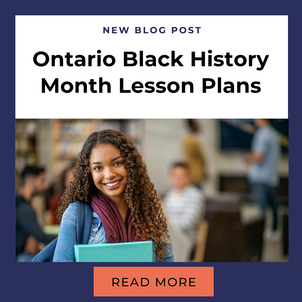 Ontario Black History Month Lesson Plans 