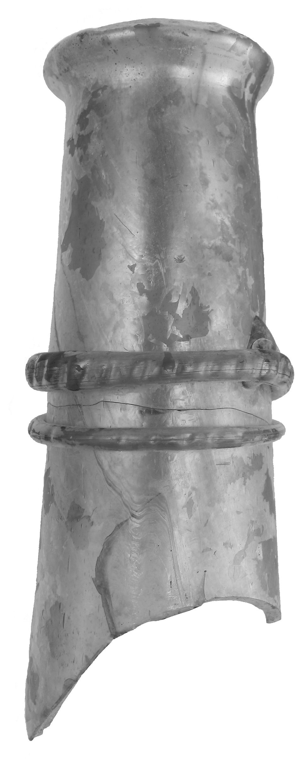 Botella de vidrio medieval