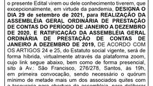 ASSEMBLEIA GERAL ORDINÁRIA: Prestação de Contas