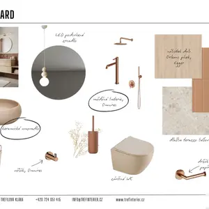 Moodboard a vzorkování pro projekt apartmány
