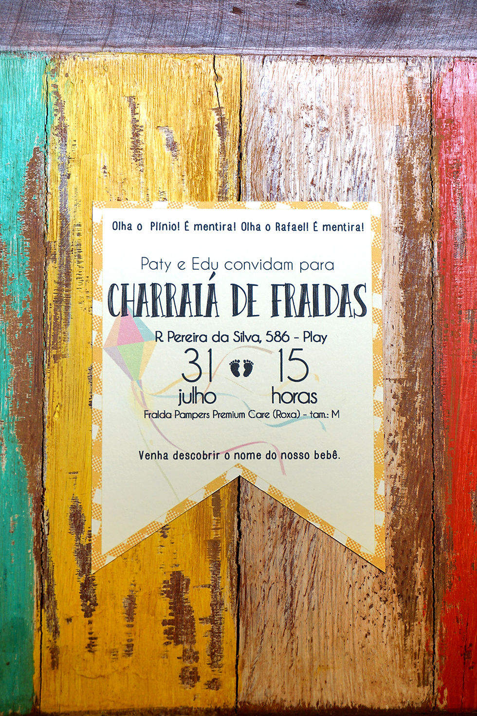 Convite de Chá de Bebê Temático