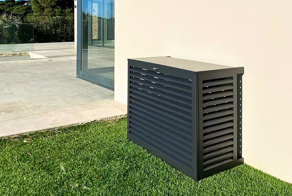 Unité extérieure de climatisation posée en façade – Installation O'DESIGN
