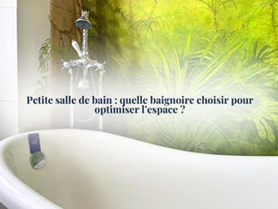 Baignoire îlot compacte installée dans une petite salle de bain, solution élégante pour optimiser l’espace tout en conservant une baignoire.