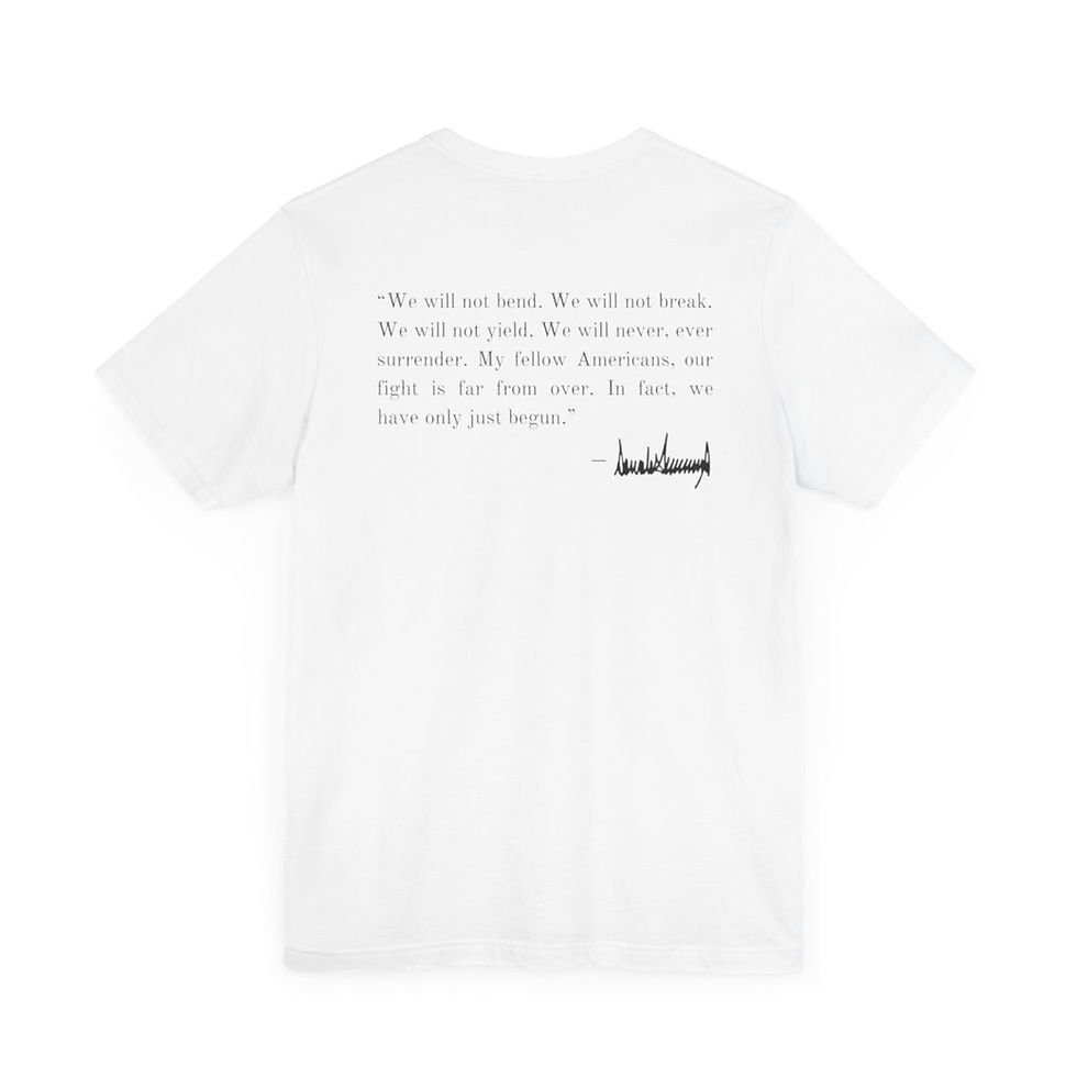 Thumbnail: "We Will Not Bend" DJT Quote Tee