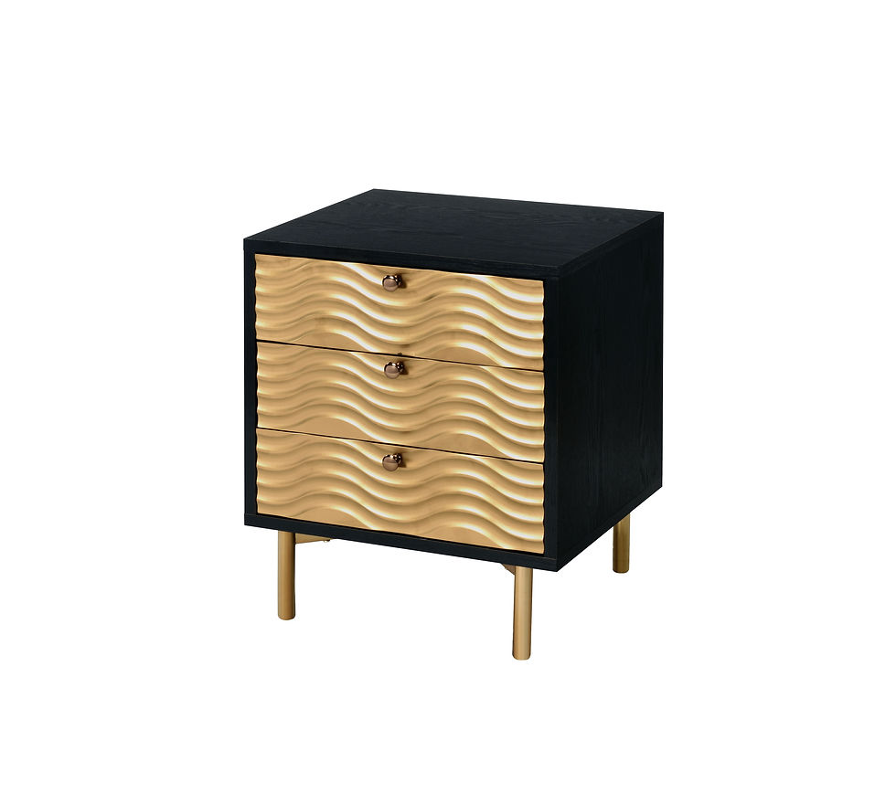 Alston Accent Table, Black & Champagne 97197