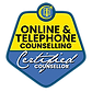 Logo confirming qualification in video call and telephone counselling