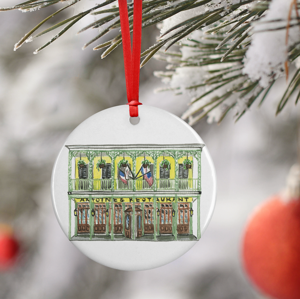 Thumbnail: Holiday Venue Ornaments, Round Ceramic