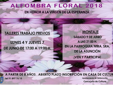 Valdemorillo se pone manos a la obra para dar forma a su alfombra floral en sendos talleres, el 4 y