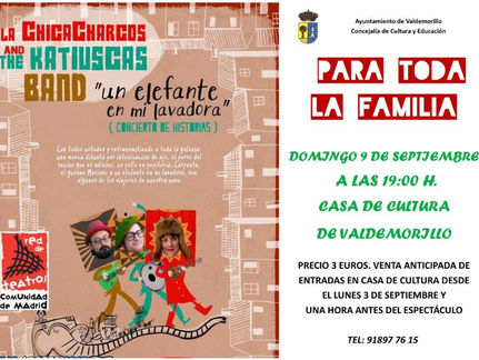 Este domingo 9 de septiembre, espectáculo para toda la familia con
La Chica Charcos & The Kati