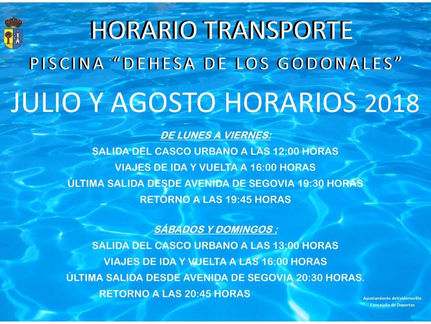 El Ayuntamiento recuerda
a los usuarios de la piscina de verano
que disponen de servicio gratuito