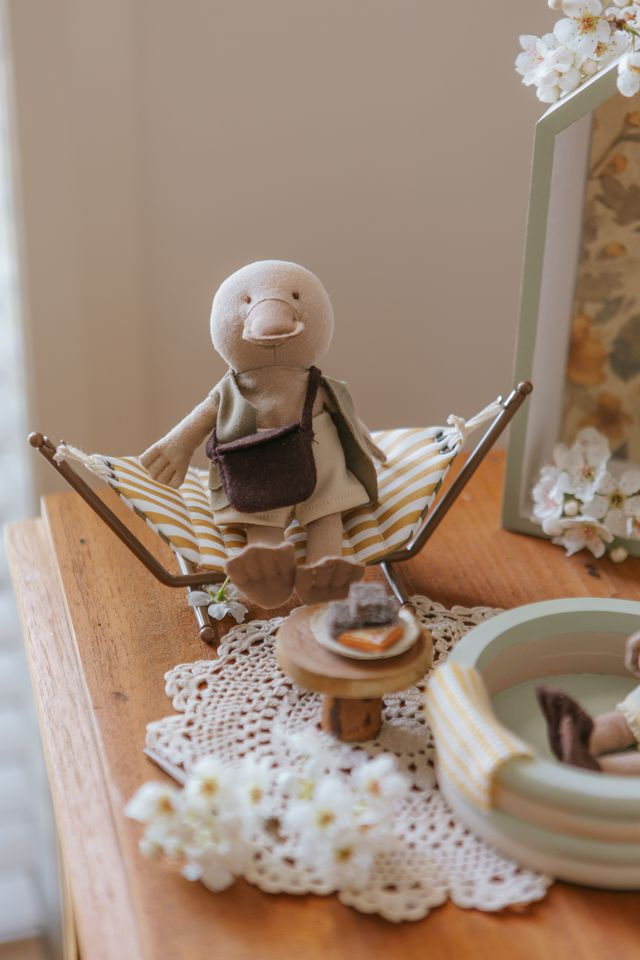 The Eucalyptus/Ochre Hammock | Rugaroo Doll Accessories