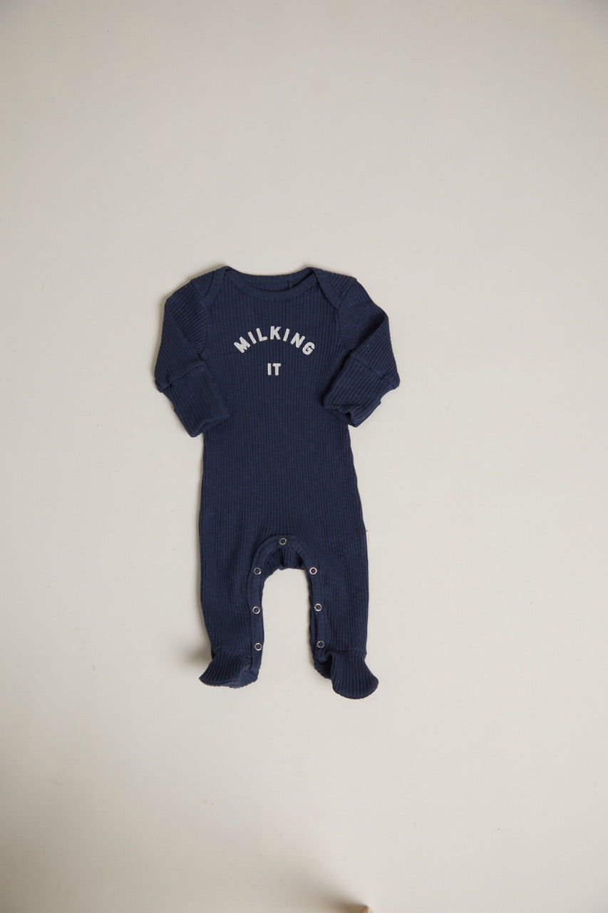 Claude & Co | Milking It | Navy Onesie