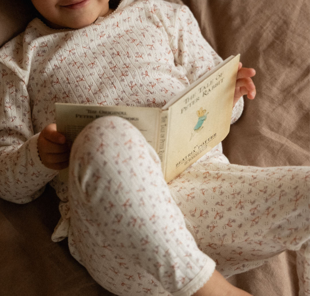 Nature Baby | Long Sleeve Pyjama Set Pointelle | Dandelion Print