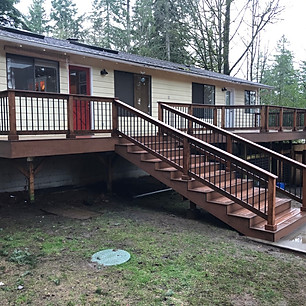TimberTech Tropical Antigua Gold/Amazon Mist, Cedar Rails