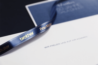Brother TZe-RN34 Textilband, 12 mm × 4 m, Gold auf Dunkelblau
