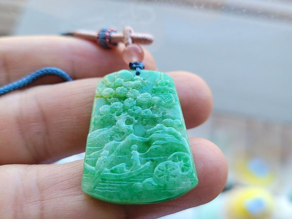 Thumbnail: 翠綠山水牌連高貨繩