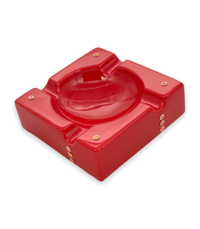 JESSICA 8–1/4" Square Ceramic Ashtray