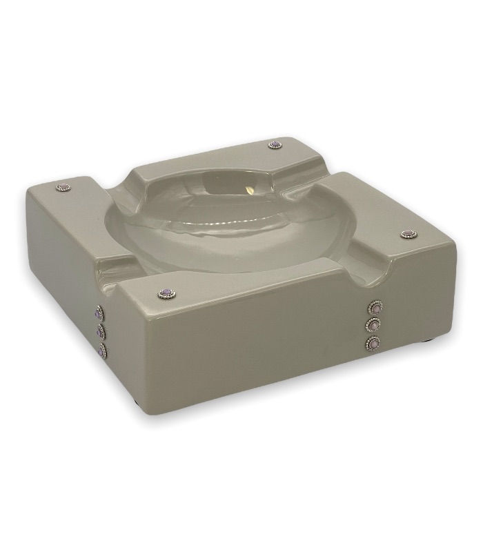 KARA 8–1/4" Square Ceramic Ashtray