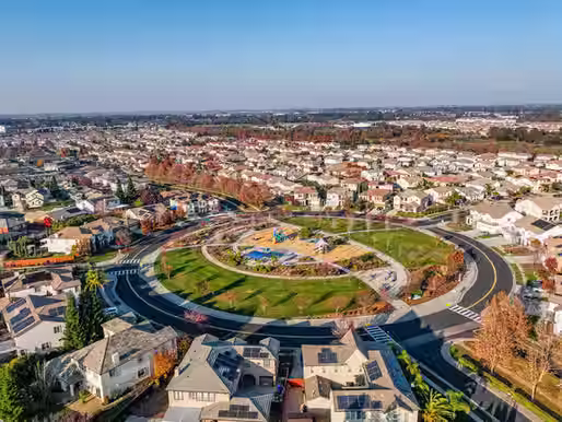 Aerial view of an Elk Grove, CA master-planned community — homes for sale with Connor Hoffman, The Galt Guy