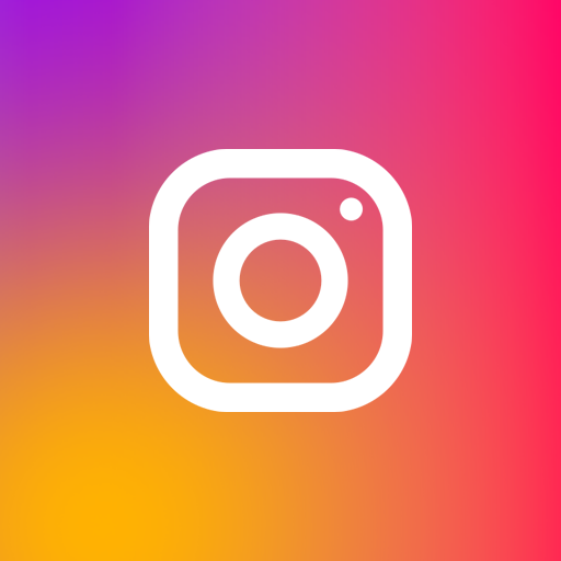White Instagram Logo on Gradient'