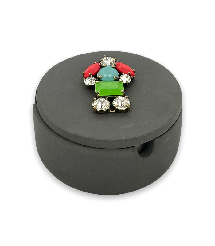 ALICE 4" in Diameter Cement Ashtray Front