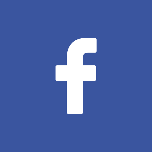 White Facebook Logo on Blue