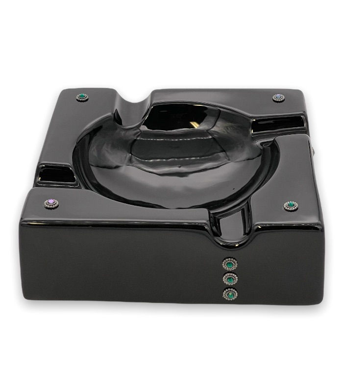 ALEX 8–1/4" Square Ceramic Ashtray