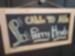 Call to All Pretty Hearts Chalkboard Sign