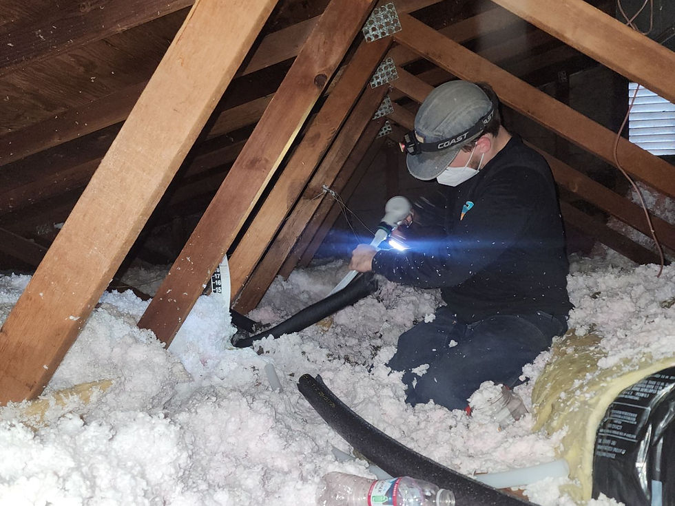 Plumbing in the attic