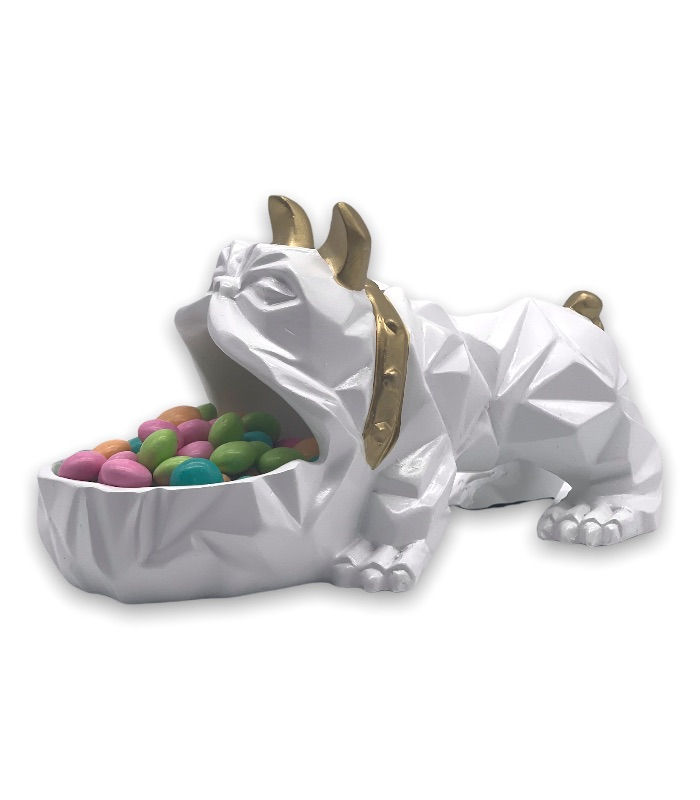 FRANKIE Bulldog Ashtray with Treat Tray