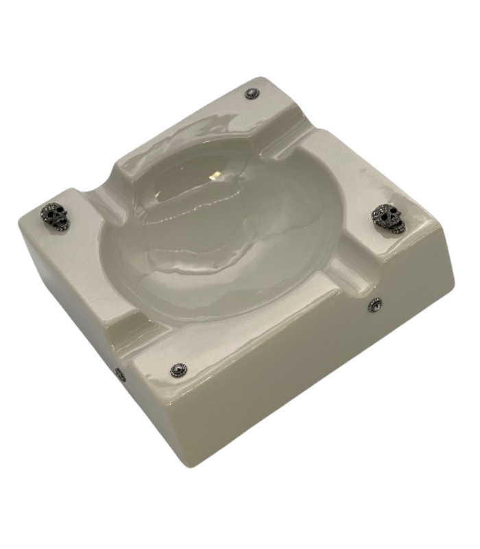 LEYLA 8–1/4" Square Ceramic Ashtray