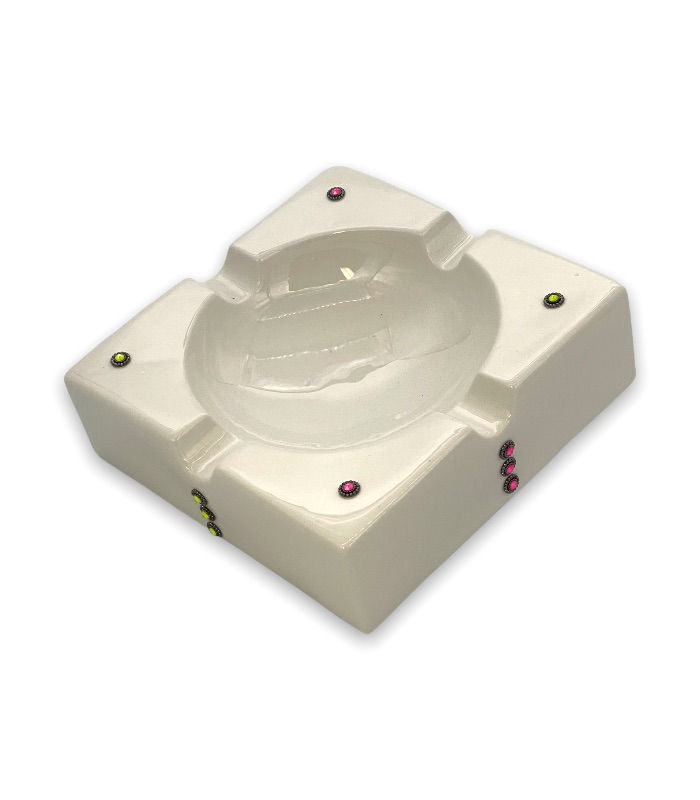 MELANIE 8–1/4" Square Ceramic Ashtray