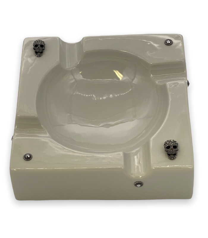 LEYLA 8–1/4" Square Ceramic Ashtray