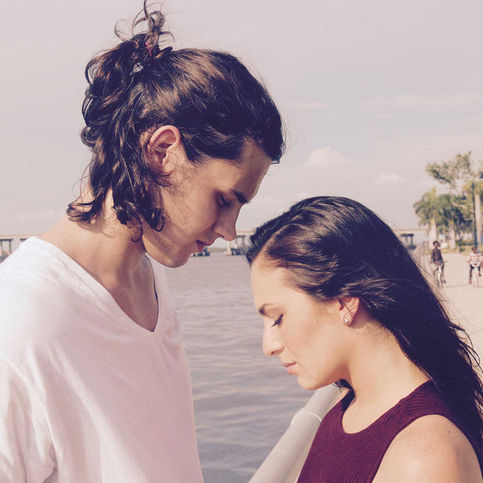 Young couple at the beach