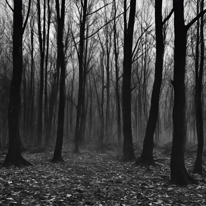 Spooky black and white landscape of of a forest.jpg
