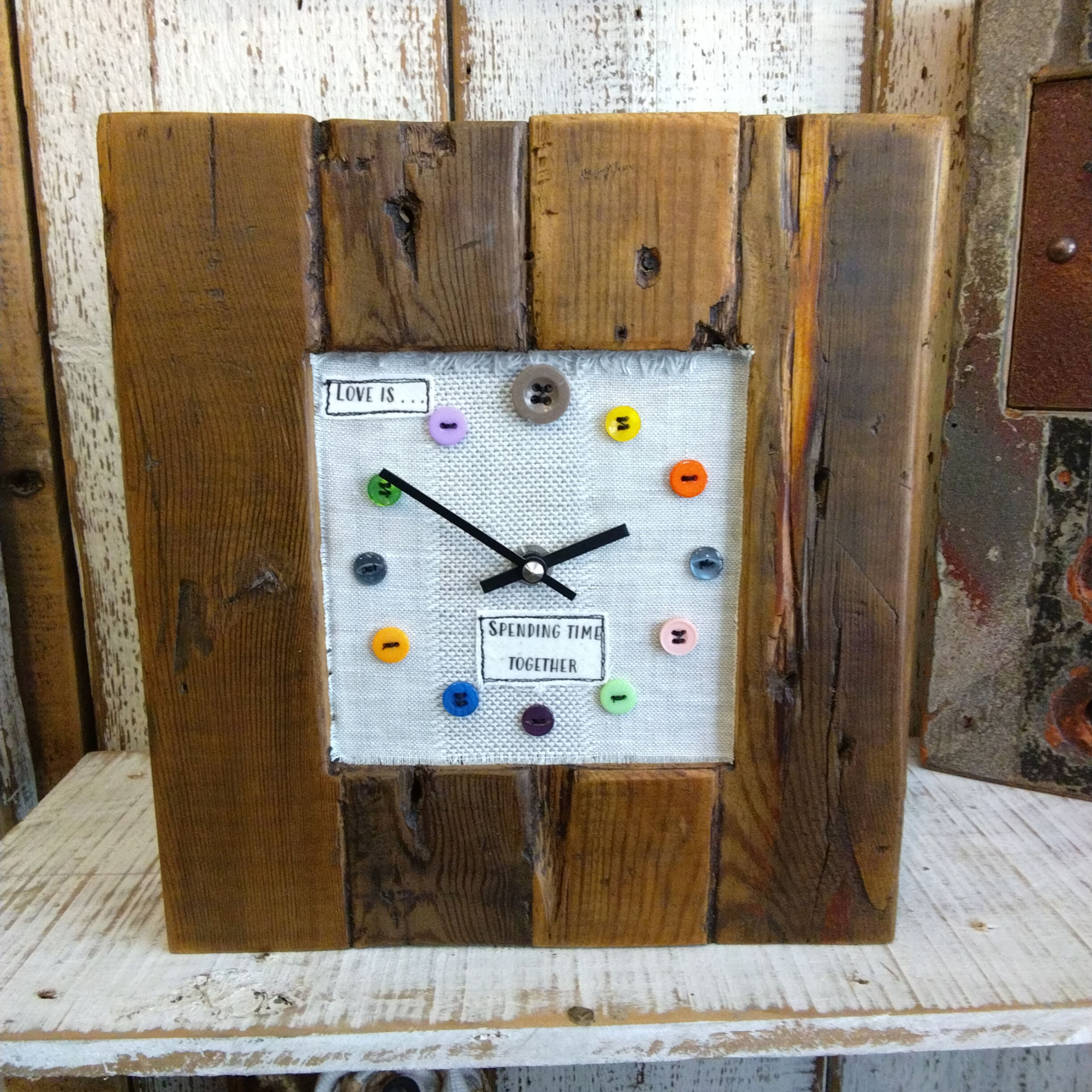 Love is...handmade clock